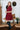 Maroon Out Dress at 6Whiskey, six whisky, mini dress, self-tie, v-neck, short sleeve dress, casual dress, western, ruffle hem, balloon sleeves, game day, tailgating, texas a&m, SEC. Side view.