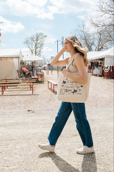 Howdy Round Top Tote Bag