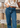 The Cheesy Jean at 6Whiskey, six whisky, high waisted, medium wash, cropped length, relaxed, comfortable, straight leg fit, zip fly closure, front and back pockets, belt loops, casual, everyday, wardrobe staple, year-round, work to weekend, summer and spring jeans, basic, blue jeans, women's fashion, front view