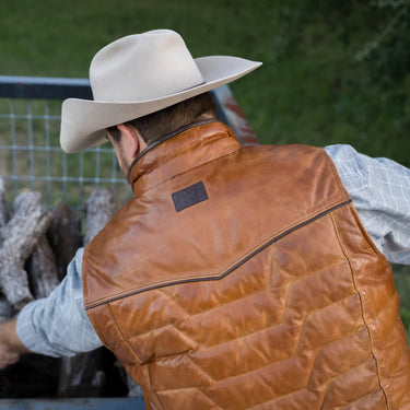 Cognac Maverick Leather Vest