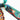 Peacock Silk Twilly at 6Whiskey, six whisky, green, blue, red, yellow, white, pearl, peacock design, flowing design, blues, greens, bold, vibrant, likely, personality, exciting, refined, eye-catching, colorful, pop of color, western accessory, rodeo, multicolor, handbag accessory, neck scarf, front view