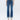 6Whiskey womens pants Audrey High-Rise Cuffed Straight Jeans in medium blue wash with raw-edge wide cuffs, straight-leg fit, and flattering high waist, styled with sandals