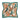 Madagascar Silk Bandana at 6Whiskey, six whisky, square, lightweight, breathable, Africa, cactus, lemur, plants, teal, orange, cream, blue, green, light orange, boarder, western accessory, fashion, unique, eye-catching, neck, bag, belt loop, front view. 