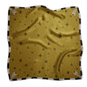 Gold Skull Scarf at 6Whiskey, six whisky, star design, skull design, black and white checkered boarder, cool girl, it girl, modern western, moody, western inspired, unique, bold, refined, rugged. Front view. 