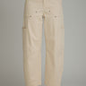 Kickoff cargo pants at 6whiskey, six whisky, woman wearing cream cargo barrel pants, ideal for fall game day or tailgate looks at texas a&m, aggies, SEC, gameday outift inspo, cargo barrel jeans, button details, front view, football game outfit, watch party look, game day to everyday look. Pair with maroon or burgundy aggie accessories and sneakers, sandals, or booties. Texas A&M aggie style. Everyday casual chic aggie style. Barrel pants for fall fashion. Pockets, belt loops, zip fly closure.