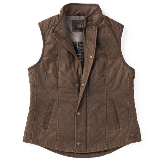 Vista Conceal & Carry Brown Quilted Womens Vest at 6Whiskey six whisky MCO fall