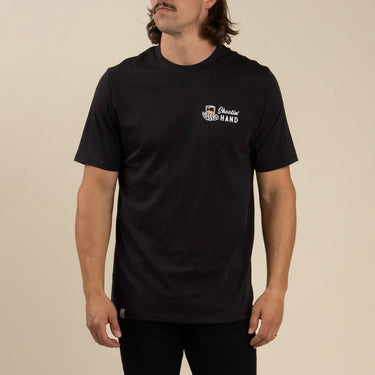 Shootin' Hand T-Shirt at 6Whiskey six whisky short-sleeve shirt mens sendero black and white skeleton