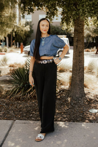 Margo Wide-Leg Pant in Black