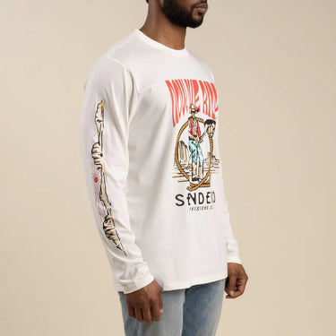 stick horse long sleeve t-shirt at 6Whiskey six whisky white mens graphic tee shirt unisex mountains