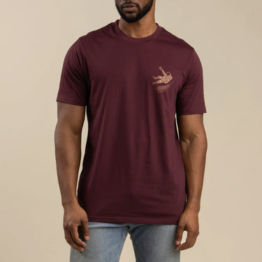 Go-To Space T-Shirt at 6Whiskey six whisky maroon red burgundy sendero beige outer space astronaut horse cowboy hat graphic tee mens unisex