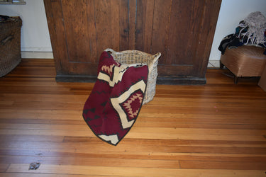 Burgundy Throw Blanket at 6Whiskey six whisky western pattern print maroon cream brown beige black 60x60 knit soft comfortable warm aggie