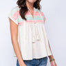 Ivy Jane cool and breezy bright aztec embroidery top at 6Whiskey six whisky women’s summer 