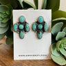 stunning green and blue turquoise earrings at 6Whiskey six whisky post back sterling silver real turuqoise gift idea