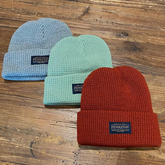 Pendleton Waffle Knit Beanies at 6Whiskey six whisky winter accessory in three colors
