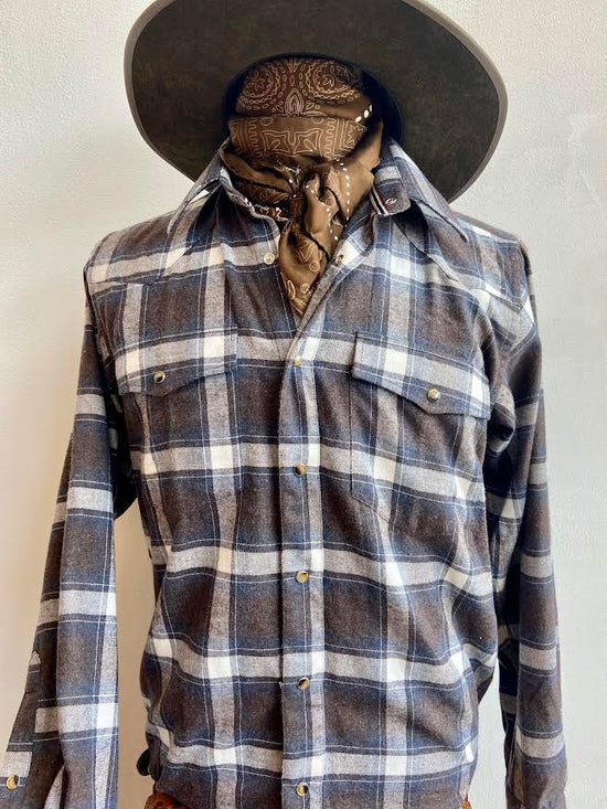 Madison Creek Bisley Western Pearl Snap Flannel at 6Whiskey six whisky mens fall cowboy fashion