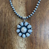 mother of pearl flower pendnat at 6Whiskey six whisky sterling silver mothers day gift