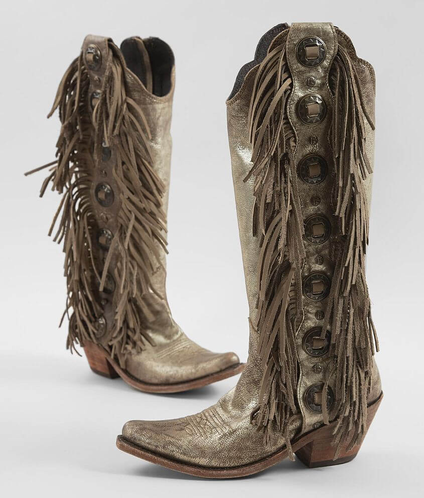 Liberty Black Ophelia Fringe Tall boots at 6Whiskey six whisky womens metallic cowboy boot