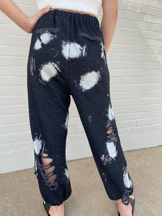 Load image into Gallery viewer, Distressed High Waisted Joggers 6Whiskey Fall Lounge Wear 2020
