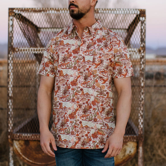 Short Sleeve Desert Print Button Down at 6Whiskey six whisky mens shirt by sendero provisions co spring summer