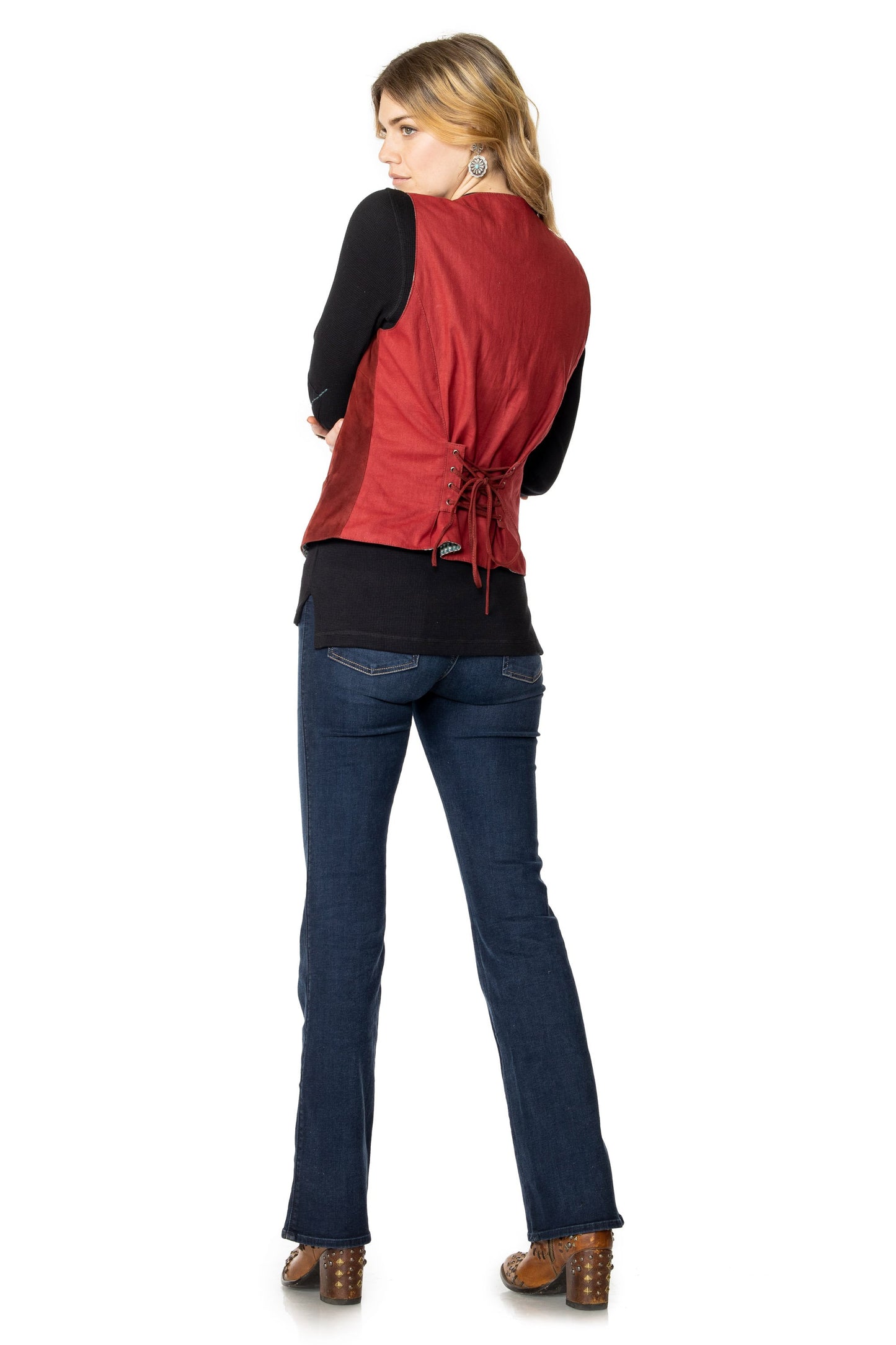 Load image into Gallery viewer, Double D Ranch - Red Buttle Vest
