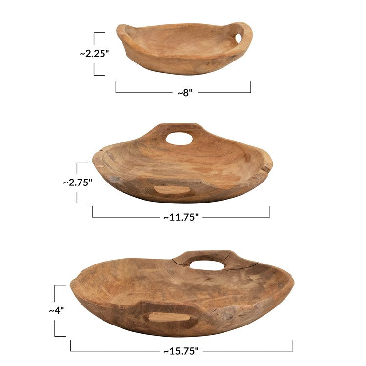 Load image into Gallery viewer, Teak Wood Bowls
