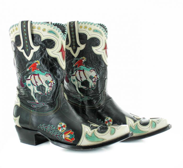 Double D Ranch Old Gringo Cass Boot in Black 6 Whiskey 