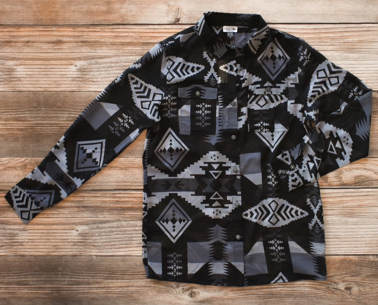 Load image into Gallery viewer, Black Aztec Blouse
