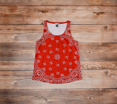 Tasha Polizzi Red Bandana Tank Top at 6Whiskey six whisky 
