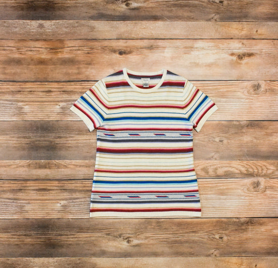 Load image into Gallery viewer, Tasha Polizzi Ali Serape Tee in Wool/Ivory at 6Whiskey six whisky short sleeve wormens spring 22
