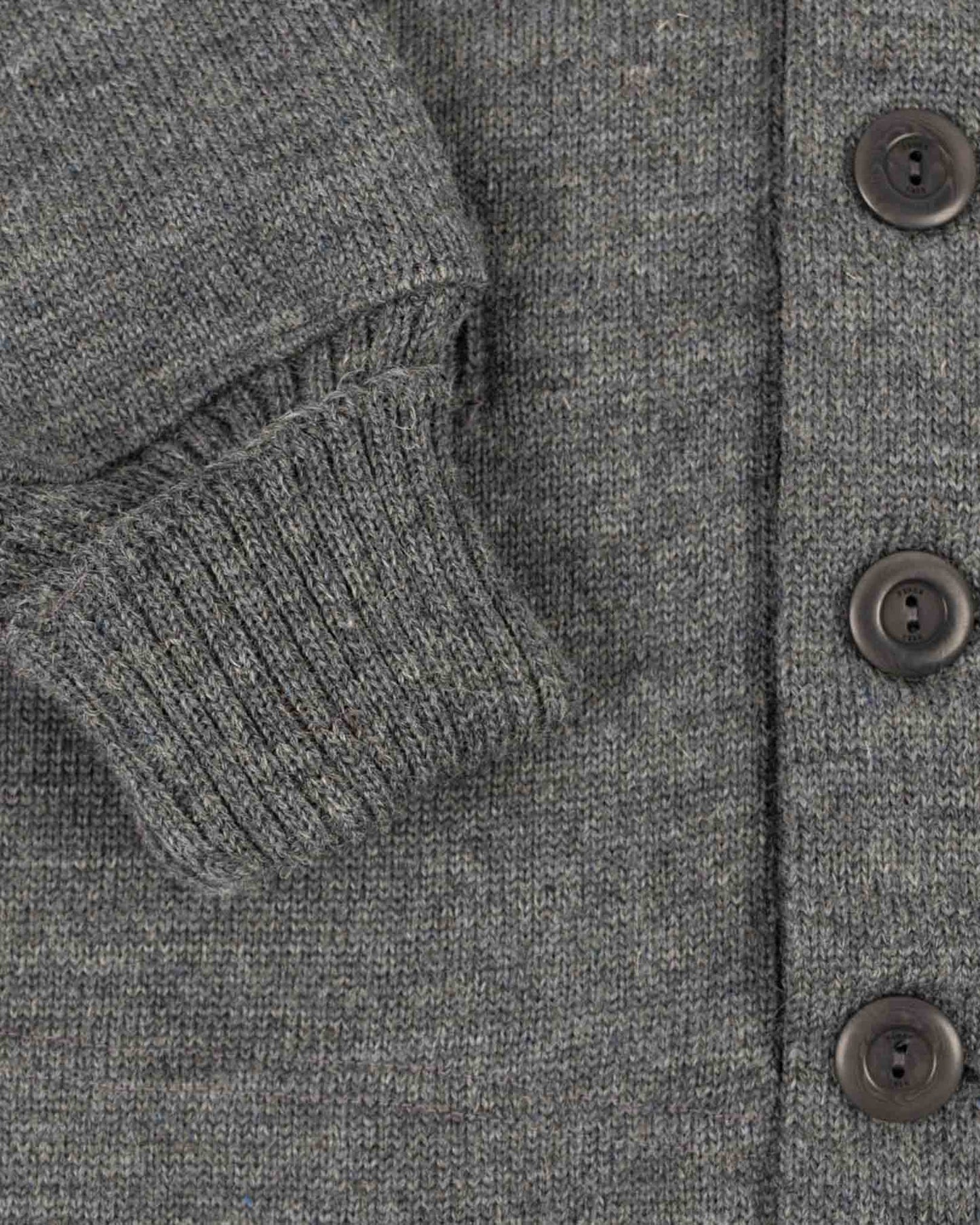 Dehen Shawl Sweater Coat in Charcoal at 6Whiskey six whisky mens wool winter cardigan in grey