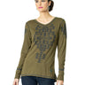 DDR Rocky Ridge Long Sleeve Embrodiered Tee in Alfalfa Green 6Whiskey six whisky T3374
