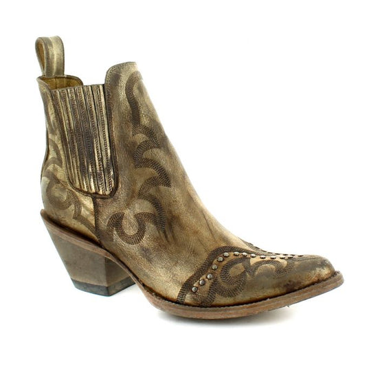 Old Gringo Shay Short Boot in Metallic Gold at 6Whiskey 