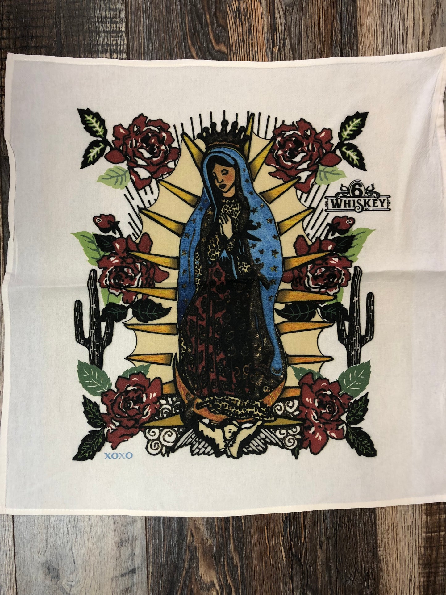 virgin tea towel Texas 6 whiskey cotton Guadalupe 
