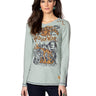 Double D Ranch Long Sleeve Tee Sitting Bull & the Indian War 6Whiskey in Mint T3325 Cody Fall Collection 2020