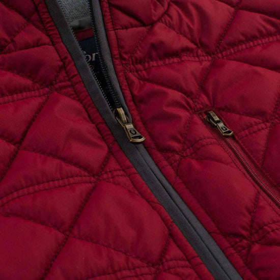 Men’s Ottley Quilted Full Zip Vest in Tibetan Red 6Whiskey by Oxford Fall