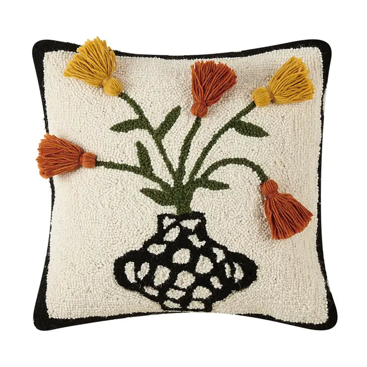 potted plant tassle pillow at 6Whiskey six whisky womens wool hook pillow decor