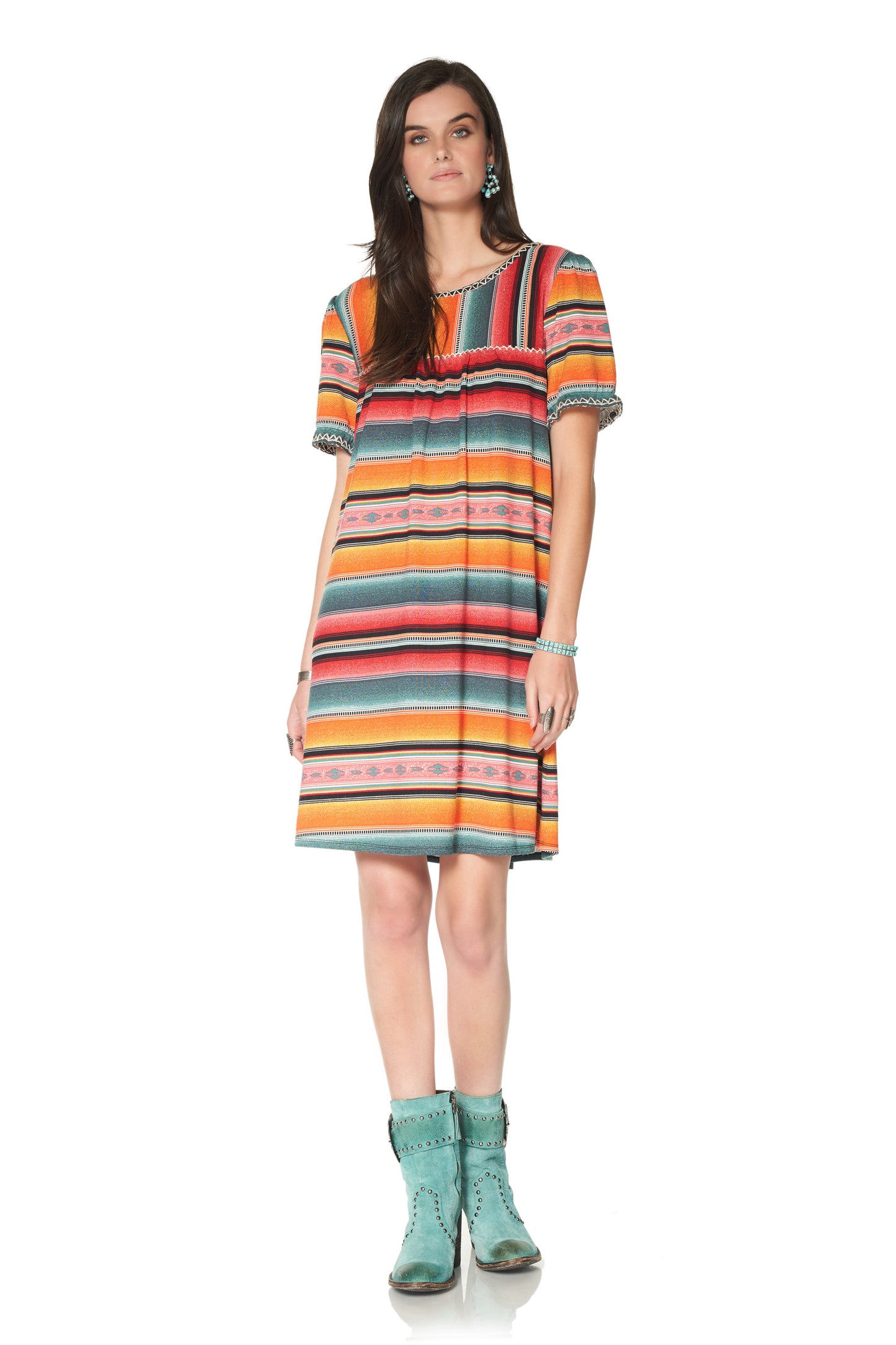 Load image into Gallery viewer, DDR Cynthia’s Bright serape print dress at 6Whiskey six whiskey D1302
