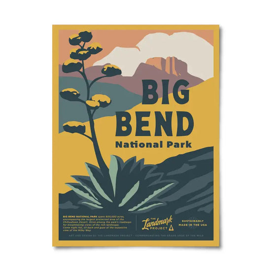 Big Bend poster at 6Whiskey six whisky national park 