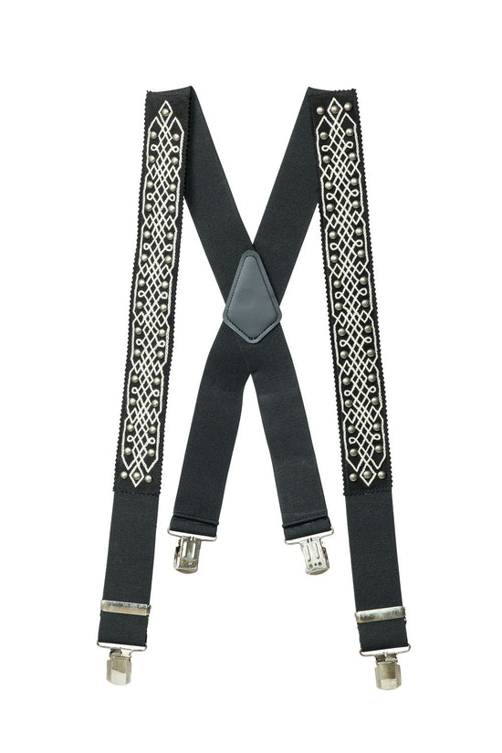 DDR Spanish Soutache Suspenders in Black at 6Whiskey six whisky Maria Spring Accessory FA879