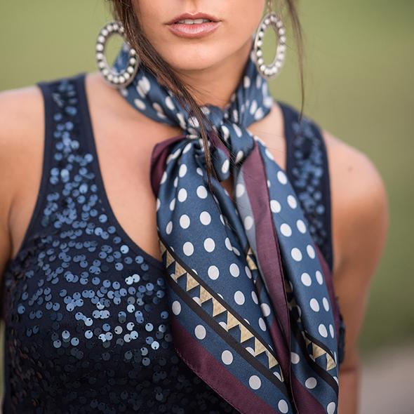 Black and Blue Dottie Scarf
