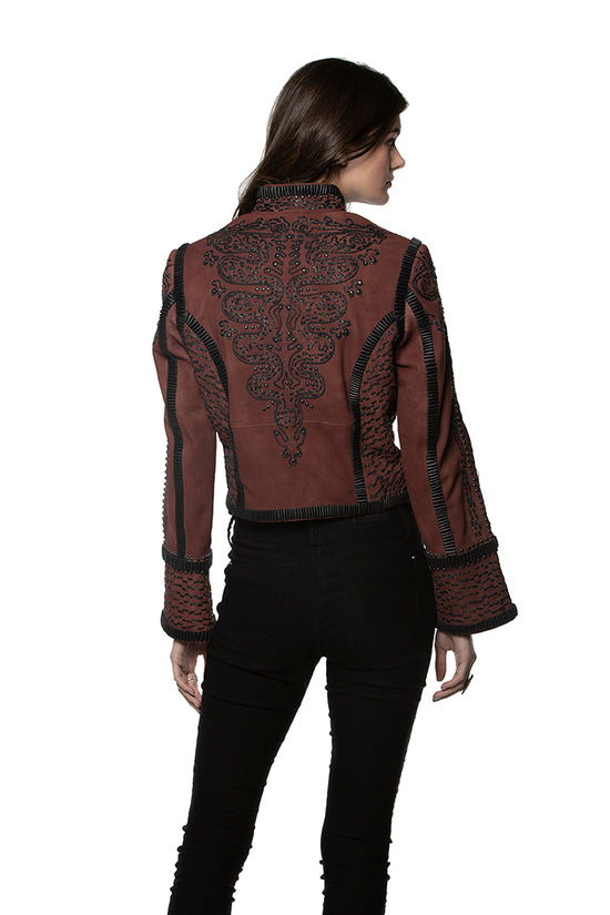 Load image into Gallery viewer, Double D Ranch Jacket ~ Plaza Charro ~ C2641 ~ Oxblood ddranch 6Whiskey sixwhisky
