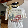 Adventure is calling t-shrit at 6Whiskey six whisky white short sleeve graphic tee