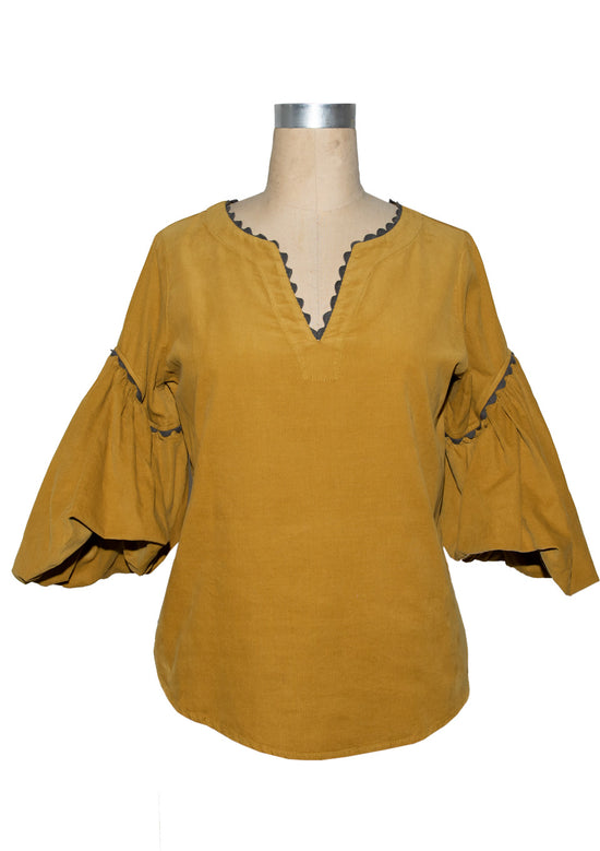 Ivy Jane Corduroy Top in Mustard 6Whisky Fall 2020