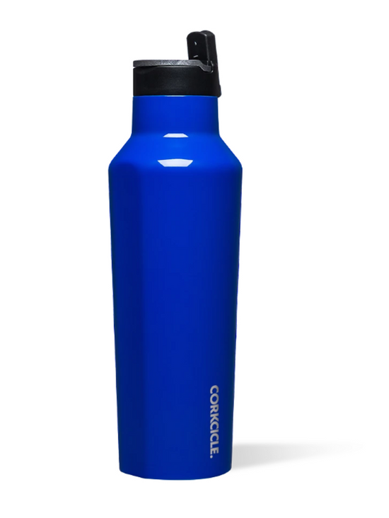 Load image into Gallery viewer, Corkcicle 20oz sport canteen at 6Whiskey six whisky in bright cobalt blue 
