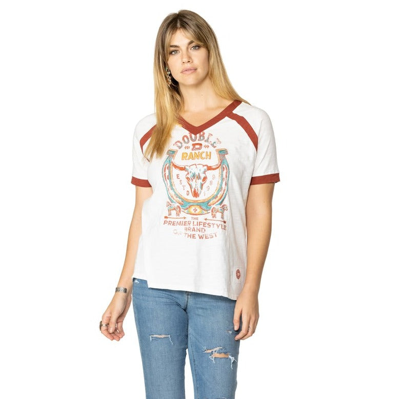 Double D Ranch -Ranch Ready Graphic Tee in string at 6Whiskey six whisky spring 22 womens