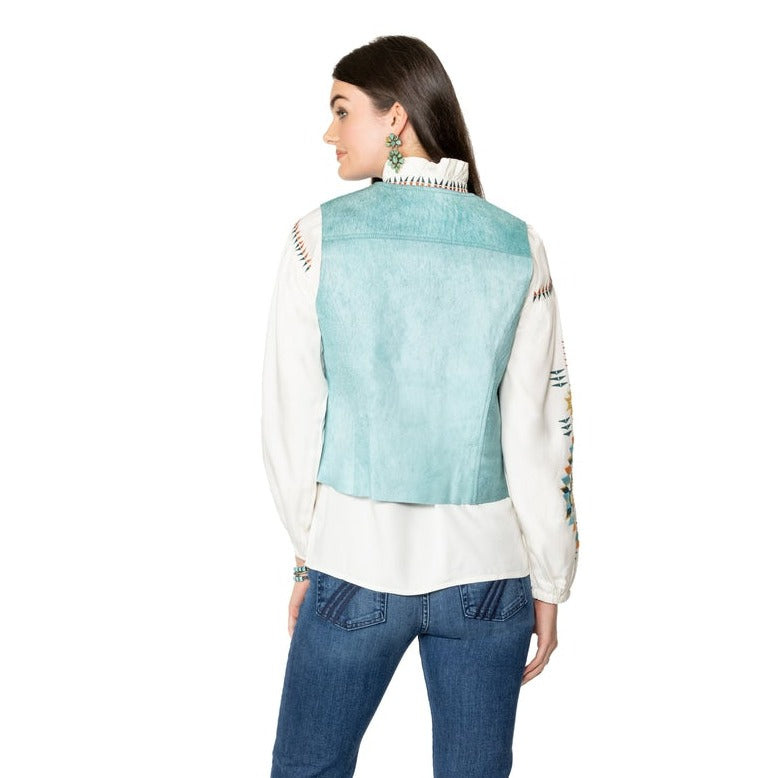 Double D Ranch High Horse Vest in Turquoise at 6Whiskey six whisky V984