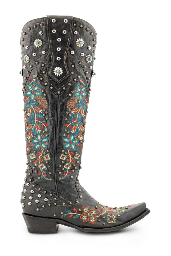 DDR Huron Valley boots by old gringo at 6Whiskey six whisky tall black embroidered 