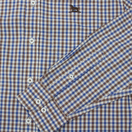 Over Under Men’s High Bluff Shirt in Oak Harbor 6Whiskey six whisky performance button down