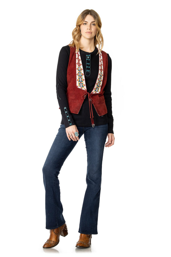 Load image into Gallery viewer, Double D Ranch - Red Buttle Vest
