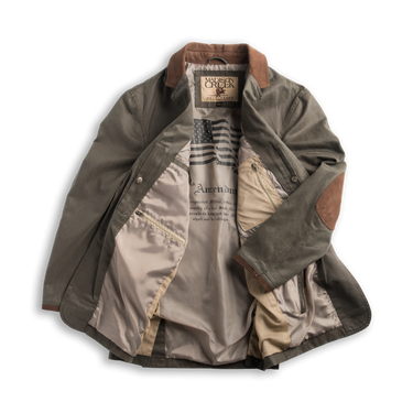 Madison Creek Outfitters conceal & cary tombstone blazer at 6Whiskey six whisky MCO licensed to carry firearm handgun leather cotton polyester green brown 2nd amendment